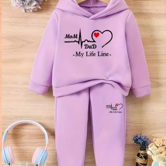 Winter Outfit Hoodie and Pant set (Boys & Girls) Purple