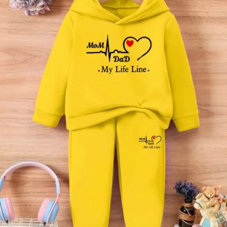 Winter Outfit Hoodie and Pant set (Boys & Girls) Yellow
