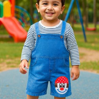 Kids Denim Romper Set – Cute And Comfortable Outfit light blue