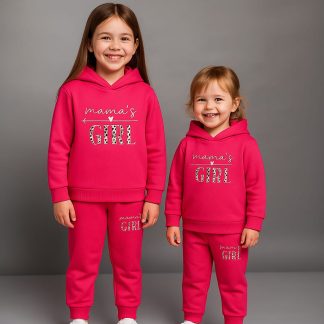 Winter Outfit Hoodie and Pant set Girls Hot Pink