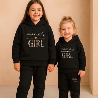 Winter Outfit Hoodie and Pant set Girls Black