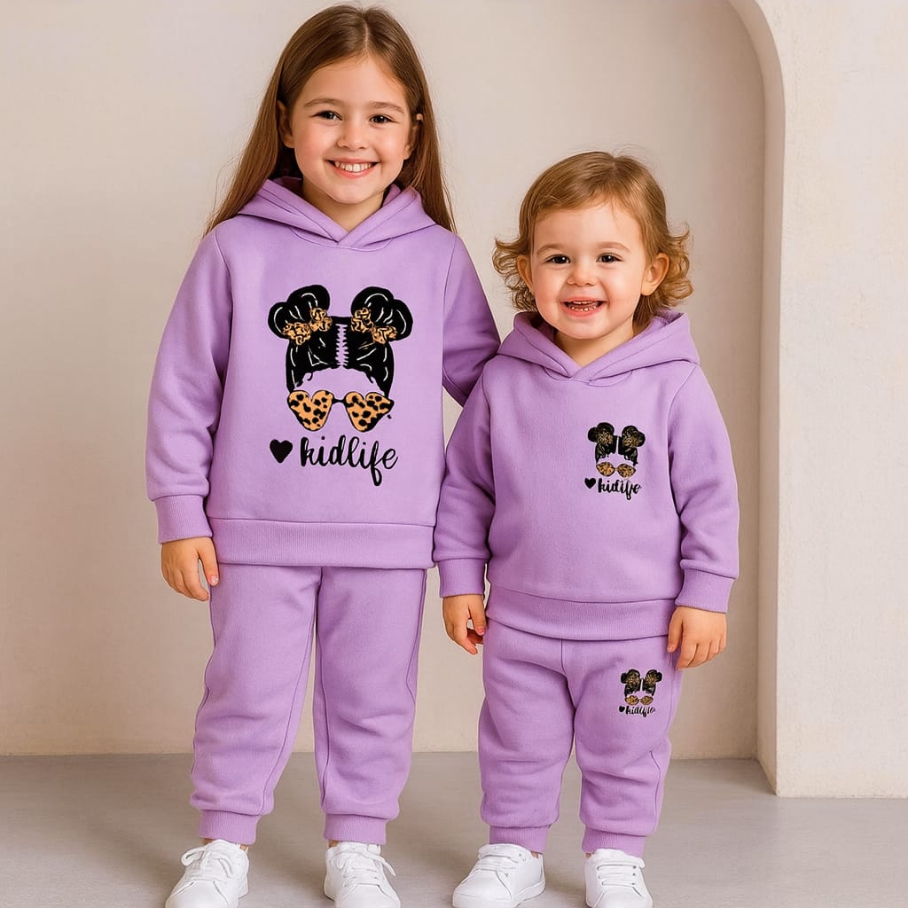 Winter Outfit Hoodie and Pant set Girls Purple Kids Life