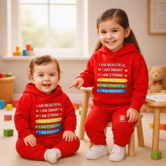 Winter Outfit Hoodie and Pant set Girls Red Beautiful