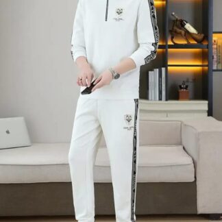 Premium 100% Cotton White full sleeve & Trouser Set For Men