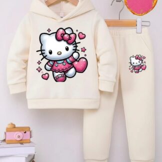 Winter Outfit Hoodie and Pant set Girls Cream Kids Life