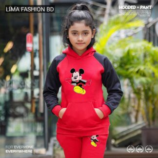Kids “Micky Mouse”Hoodie and Pant set (Boys & Girls)Red
