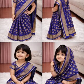 Banarasi Katan Saree for little girls.