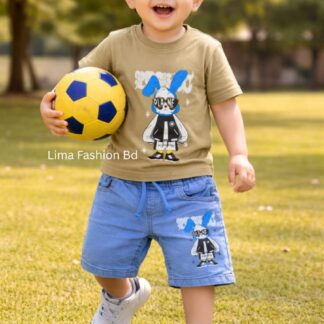 Premium jeans pant and cotton baby T shirt set - (3 months - 6 year)