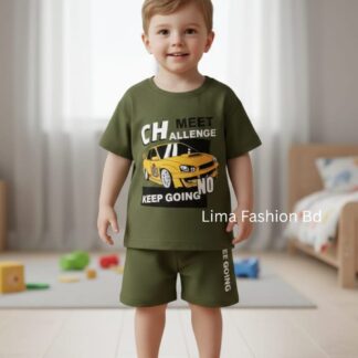 Pure Cotton Comfort Full Pant & T-Shirt Set for Kids