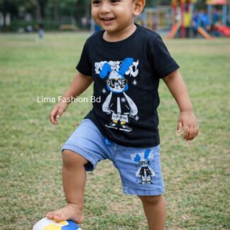Premium jeans pant and cotton baby T shirt set - (3 months - 6 year)
