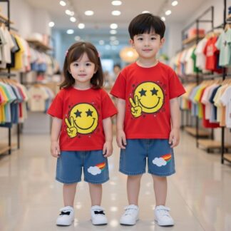 Premium jeans pant and cotton baby T shirt set - (3 months - 6 year)
