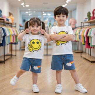 Premium jeans pant and cotton baby T shirt set - (3 months - 6 year)