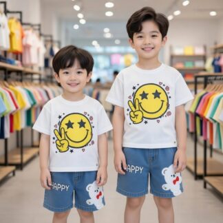 Premium Long jeans pant and cotton baby T shirt set - (3 months - 6 year)
