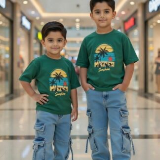 Stylish Denim Full Pant with Cotton T-Shirt