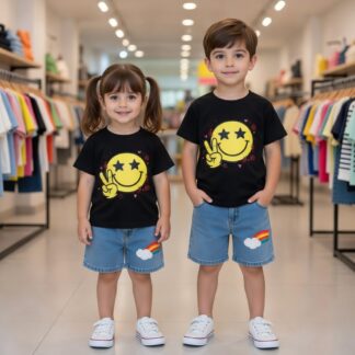 Stylish Denim Jeans with Soft Cotton T-Shirt Set (1–6Y)