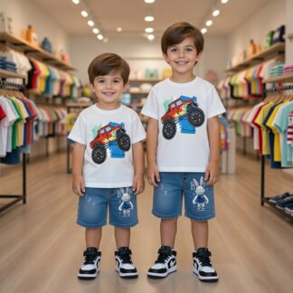 Premium jeans pant and cotton baby T shirt set - (3 months - 6 year)