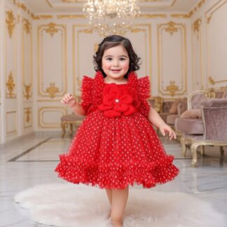 Luxurious Girls Frock Dresses RED