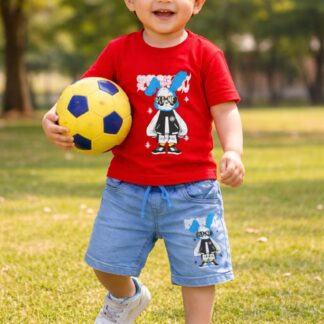 Premium jeans pant and cotton baby T shirt set - (3 months - 6 year)