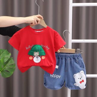 Stylish Kids Jeans & Cotton T-Shirt Set (1–6Y)