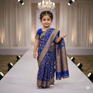 Banarasi Katan Saree for little girls